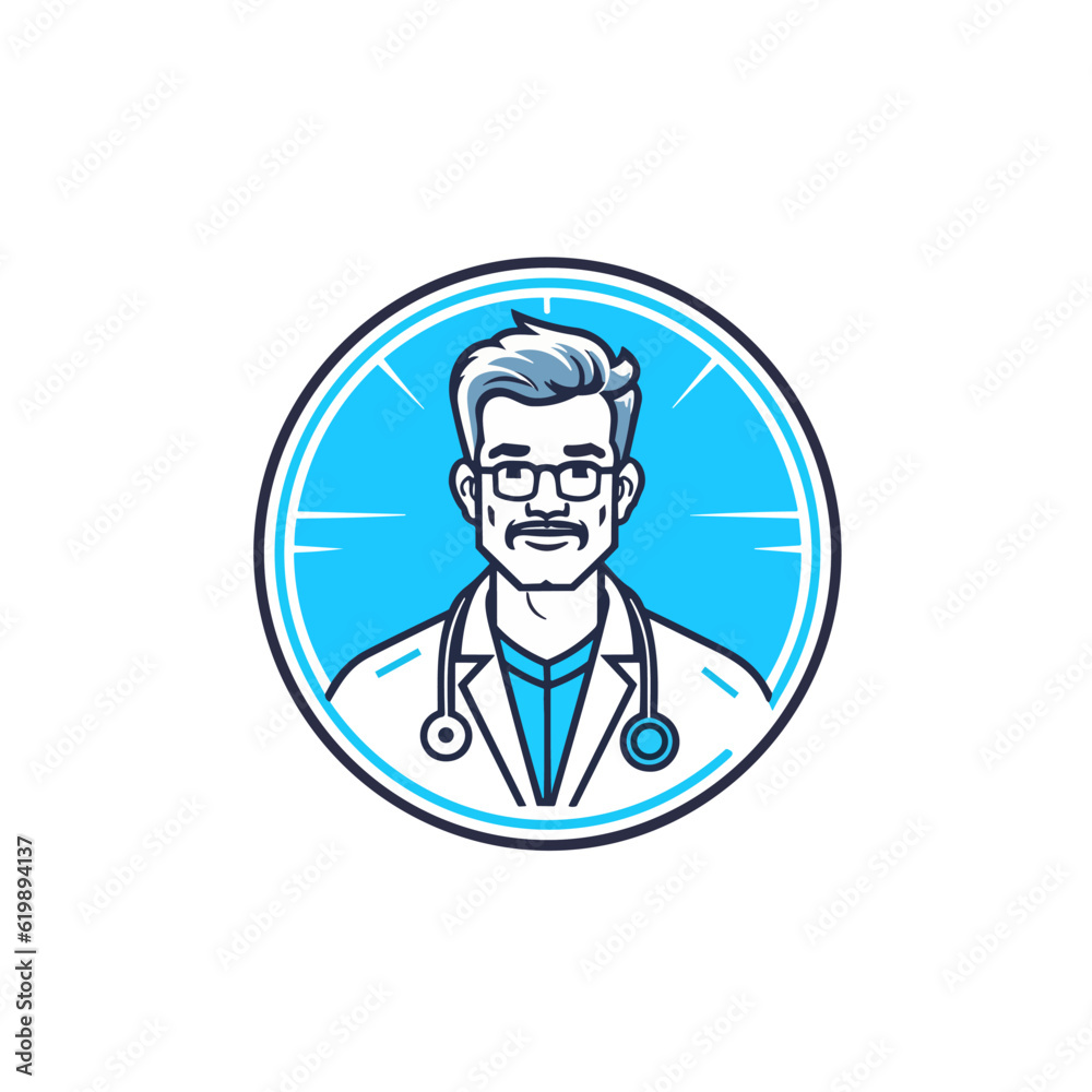 Healthcare Hero: Doctor Logo Vector Design for Medical Professionals and Clinics