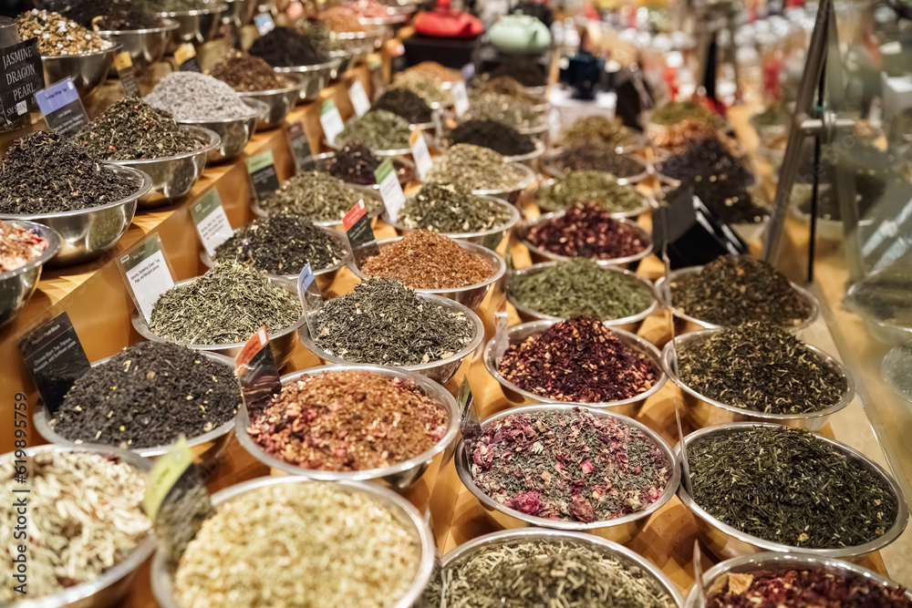 Fototapeta premium flavoring spices exposed on market