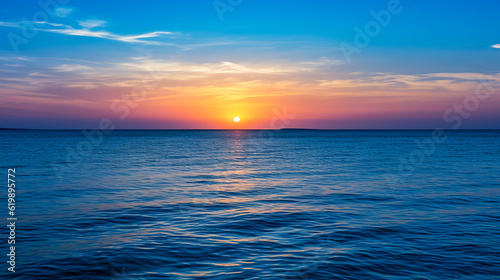 Sonnenuntergang am Meer, Generative AI © AI Artisan