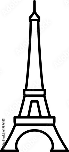 vector line art of the Eiffel Tower Paris