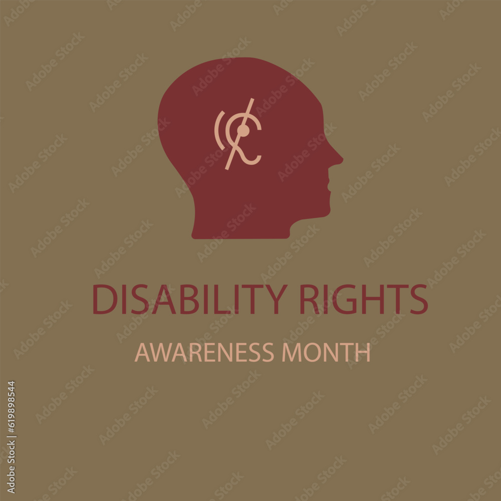 Disability rights illustration of an background vector illustration