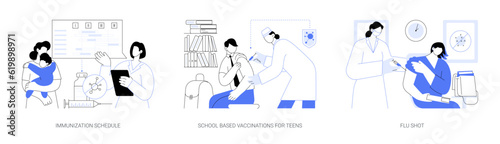Public health medicine abstract concept vector illustrations.
