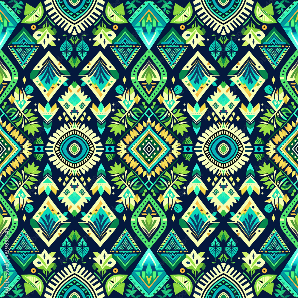 Tribal vintage ethnic seamless pattern. Can be used for wallpaper, pattern fills, web page background,surface textures.