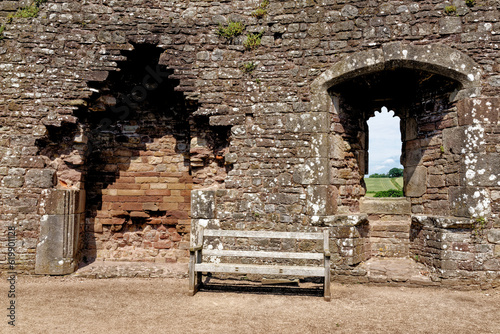 Fotografie Interior of Raglan Castle - Raglan, Monmouthshire, South Wales