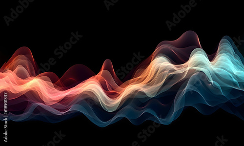 Abstract background with dynamic wave. Modern illustration for poster, banner, brochure. Generative AI.