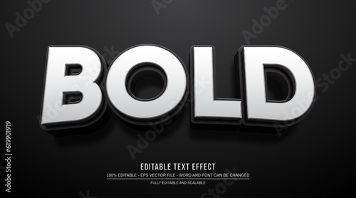 Editable text effect bold mock up