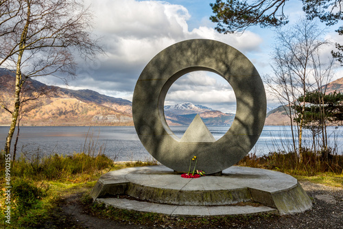 Rowardennan War Memorial, Loch Lomond, Scotland photo