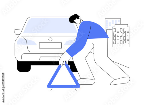 Emergency sign abstract concept vector illustration.