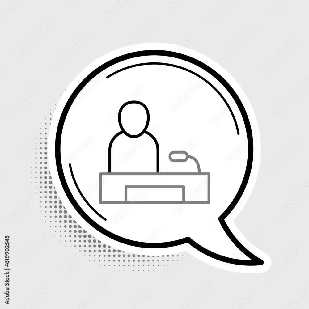 Line Television report icon isolated on grey background. TV news. Colorful outline concept. Vector Line Television report icon isolated on grey background. TV news. Colorful outline concept. Vector