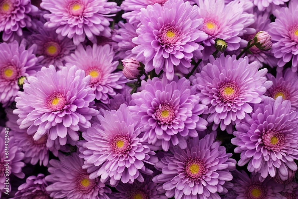 Asters as background and texture. Generative AI Asters as background and texture. Generative AI