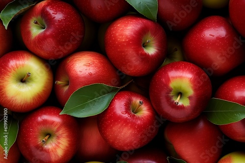Apples as background and texture. Generative AI