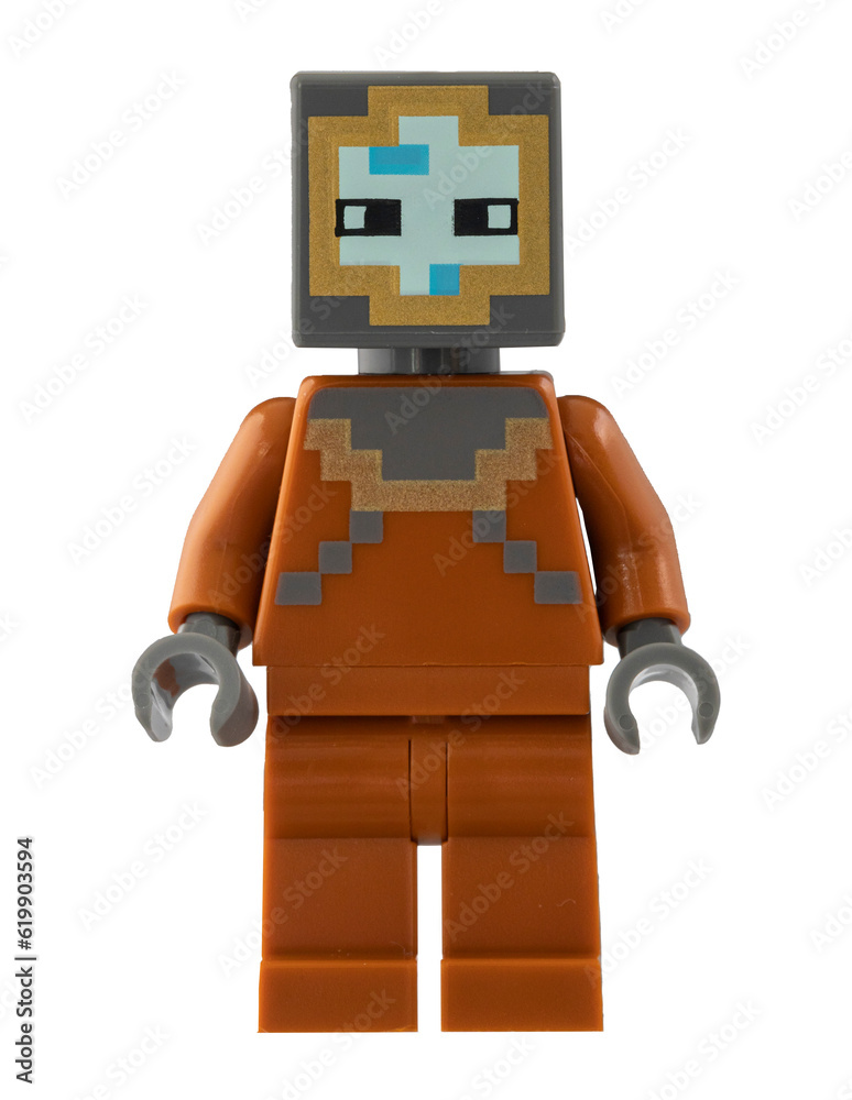 Naklejka premium Dortmund - Deutschland 4. Juli 2023 Lego Minifigure Minecraft Taucher