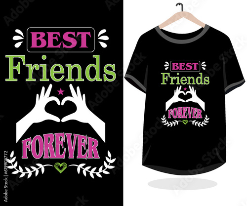 Friends t-shirt design lettering typography quote relationship merchandise vector design