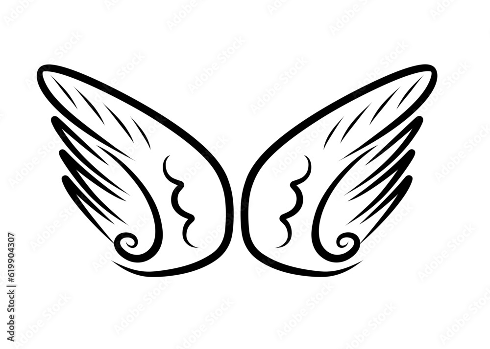Doodle Angel Wings