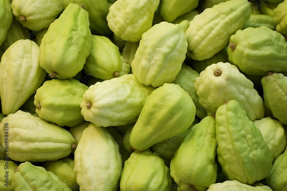 Chayote as background. Generative AI Chayote as background. Generative AI