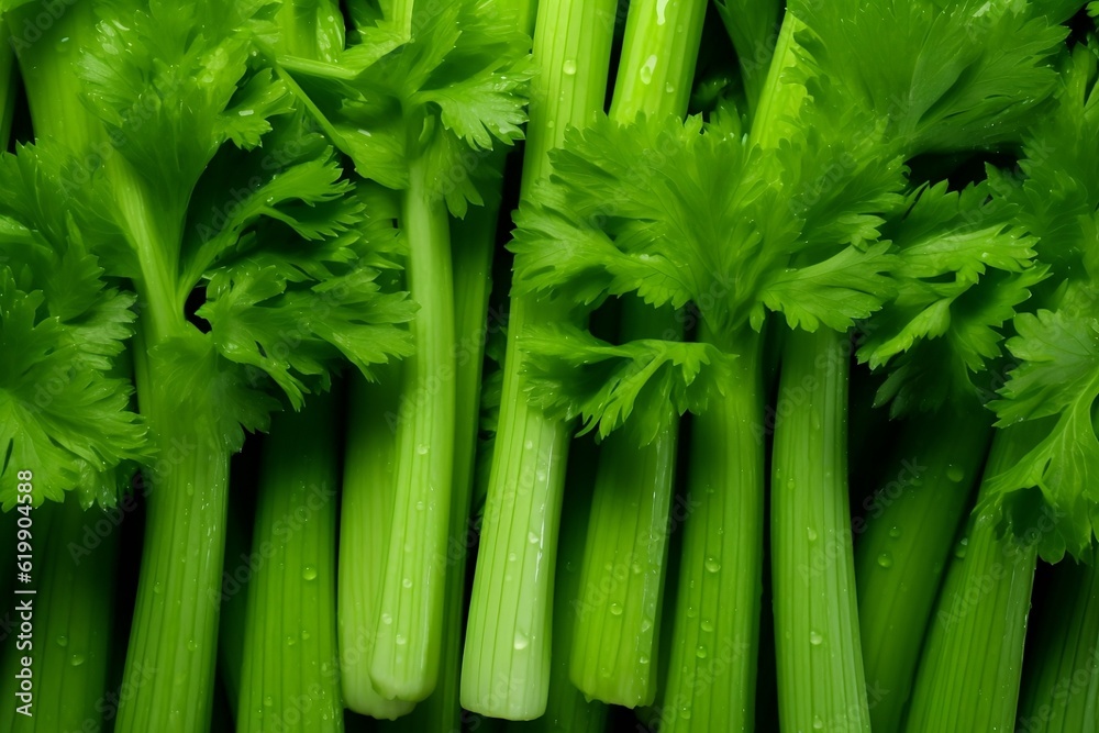 Obraz premium Celery as background. Generative AI
