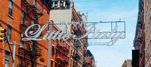 Welcome to Lttle Italy sign in New York, banner