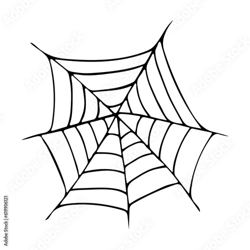 Black web on white background Vector illustration
