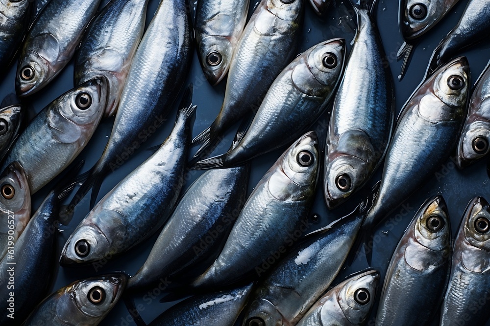 Obraz premium Mackerel as background. Generative AI.