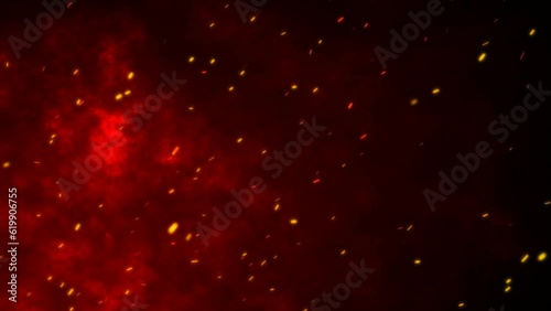 Animated background with red and white stars loop