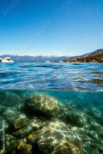 Lake landscape in Lake Tahoe