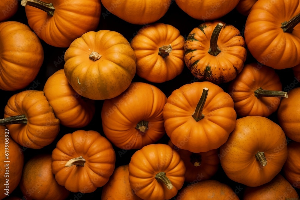 Pumpkin as background. Generative AI. Pumpkin as background. Generative AI.