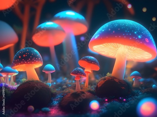 mushroom fungi, mushrooms forest © Overall