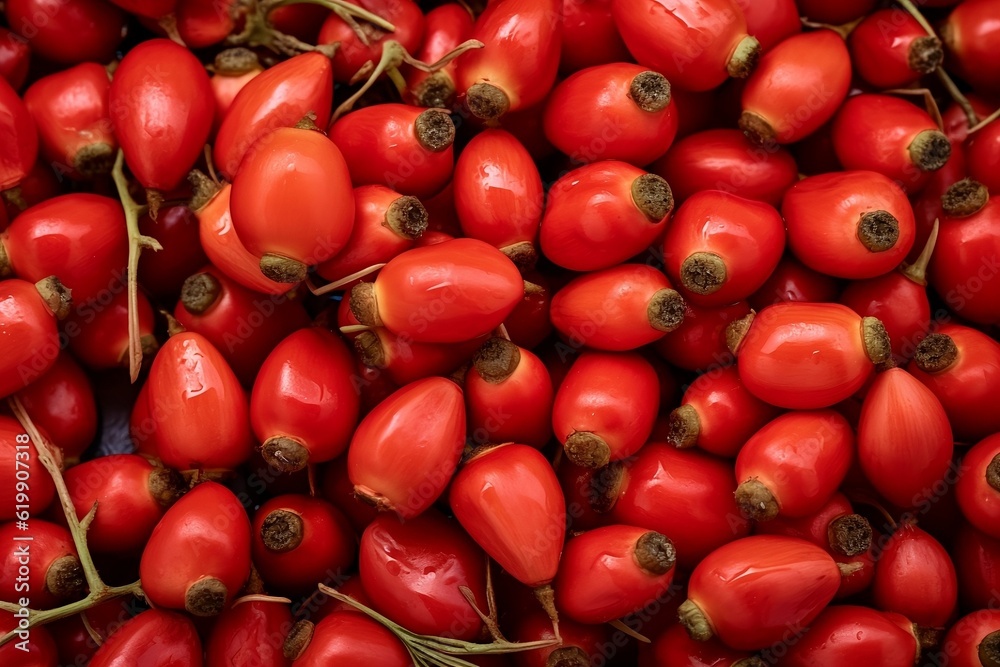 Rosehip as texture. Generative AI. Rosehip as texture. Generative AI.