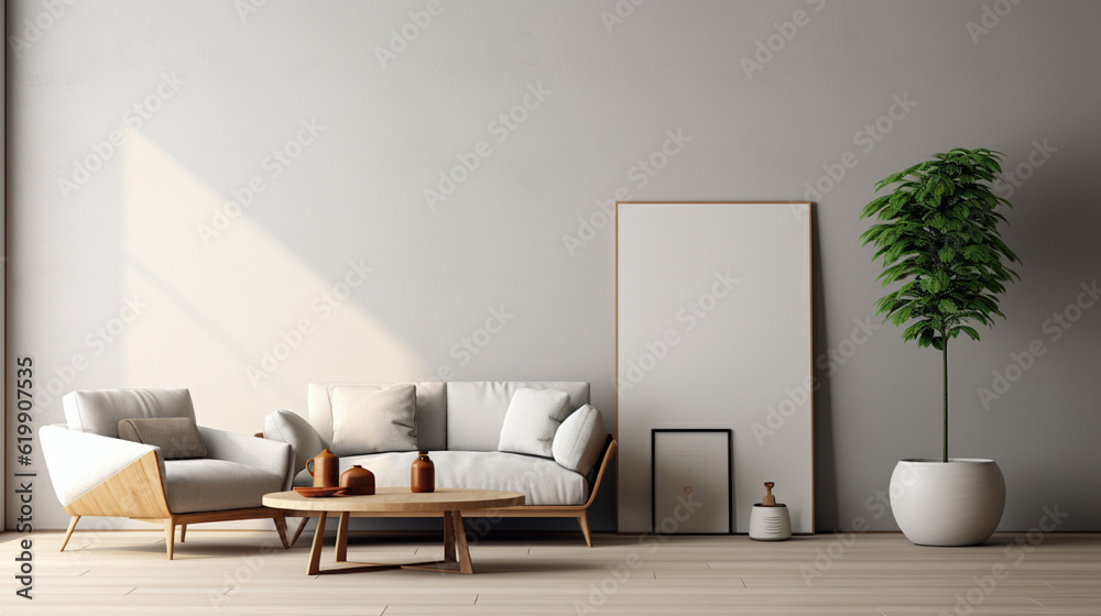 Obraz premium modern minimal living room idea
