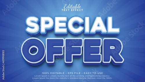 Special offer editable text effect