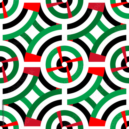 united arab emirates flag pattern. tracery design. abstract background. vector illustration