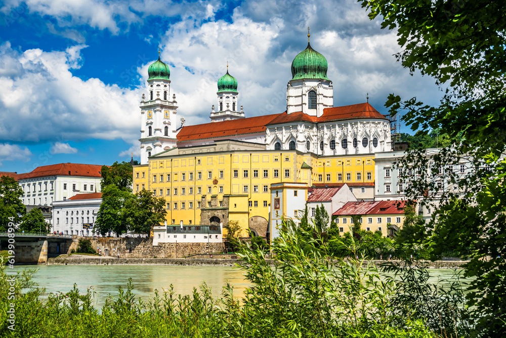 historic buildings at the old town of Passau - Germany historic buildings at the old town of Passau - Germany