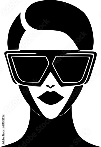 Woman with futuristic vr glasses