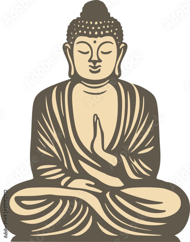 Budha statue illustration