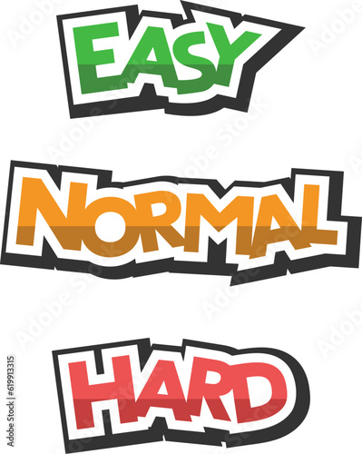 Three levels of difficulty