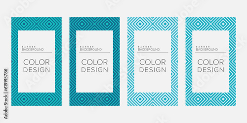 Wallpaper Mural Background banner geometric line color design vector, vertical banner set Torontodigital.ca