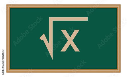 Square root or radical symbol in mathematics. Mathematics resources for teachers and students.