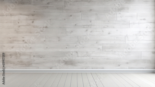 Tonal Textured Wood Wall in Modern Style  Light Gray Background