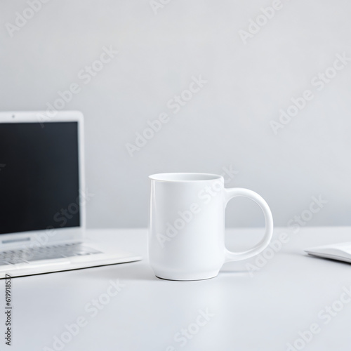 coffee cup and laptop
