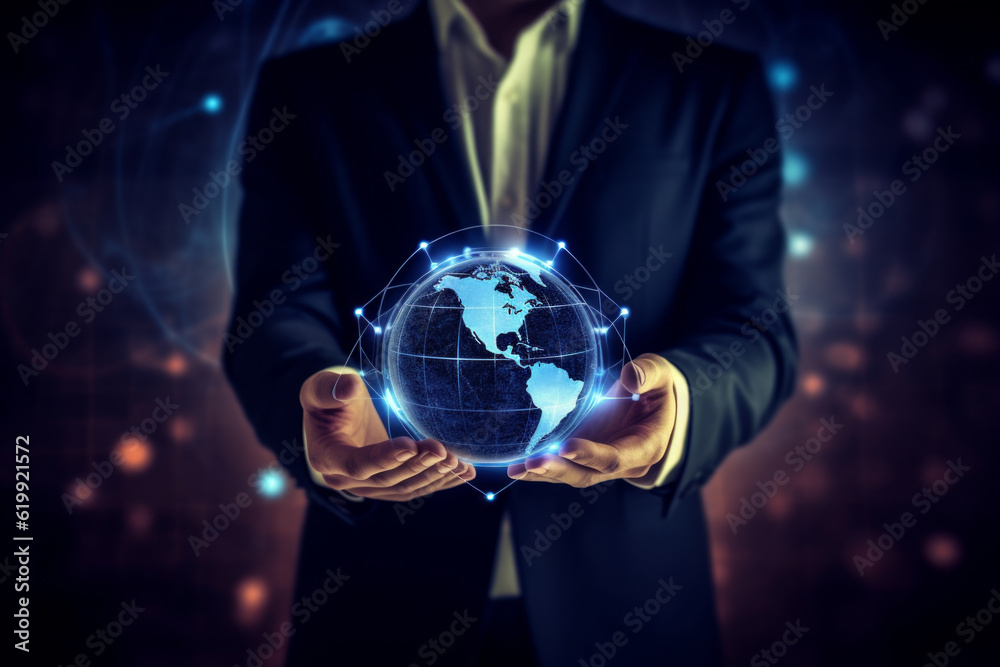 businessman holding an earth globe in his hands with some background. concepts related to business and international relations, as well as those related to the theme of ecology and nature businessman holding an earth globe in his hands with some background. concepts related to business and international relations, as well as those related to the theme of ecology and nature