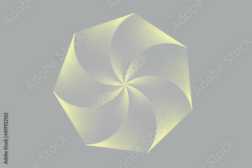 Generative design artwork graphics of bizarre computer vector generated shape