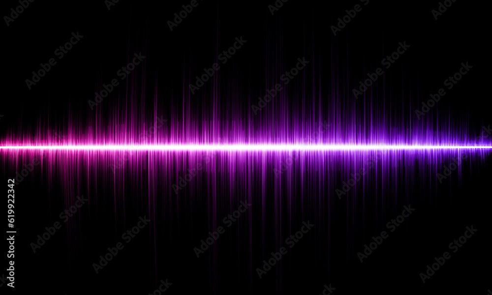 Purple wolume sound wave on black background