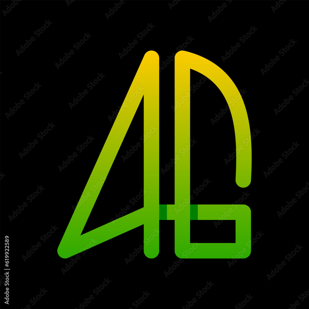 AG Letter Initial Logo Design Template Vector Illustration. Yellow Gold Green Typography on Black Background AG Letter Initial Logo Design Template Vector Illustration. Yellow Gold Green Typography on Black Background