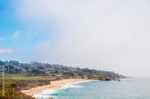 Beach and California Coast With Scenic Views Along the PCH 1 Highway