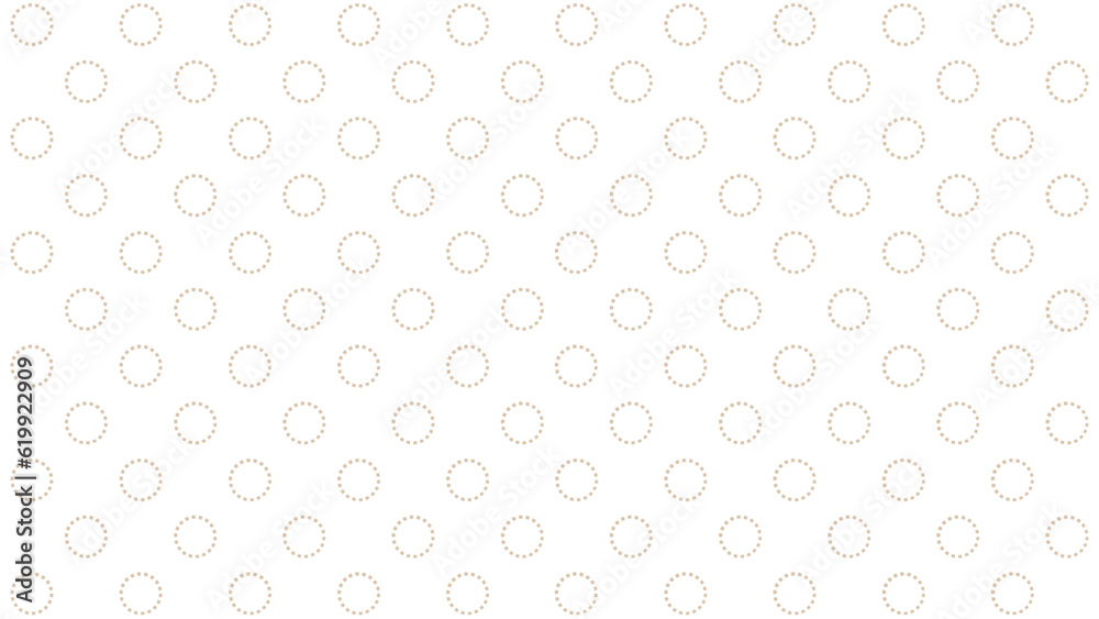 White seamless pattern with beige circles