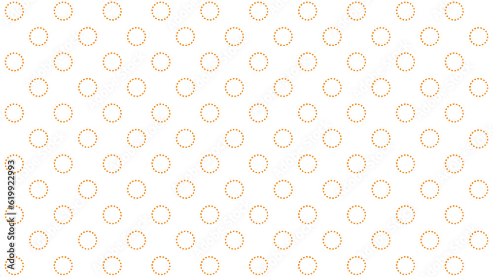 White seamless pattern with orange circles White seamless pattern with orange circles