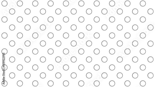 White seamless pattern with black circles