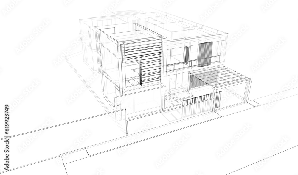 3d model of a house