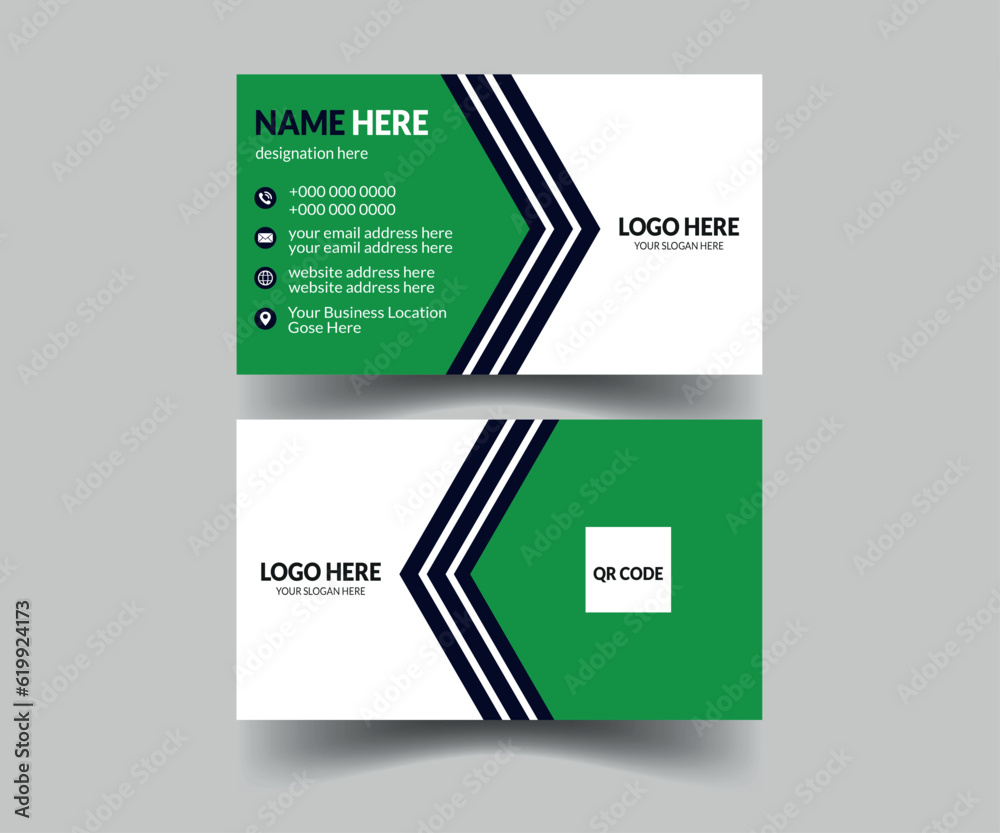 corporate Modern business card print template design 