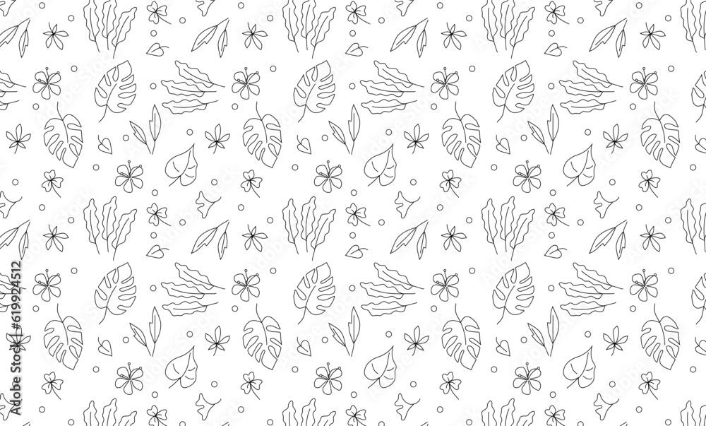 Elegant floral seamless pattern with tree branches. Vector organic background. Elegant floral seamless pattern with tree branches. Vector organic background.